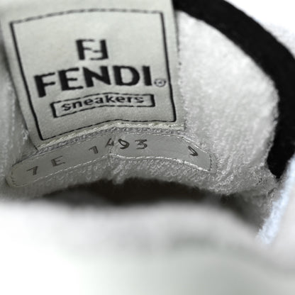 Fendi Grained Calfskin Mens Fendi Match Low Top Sneakers 8 White Black Gold 8 of 8