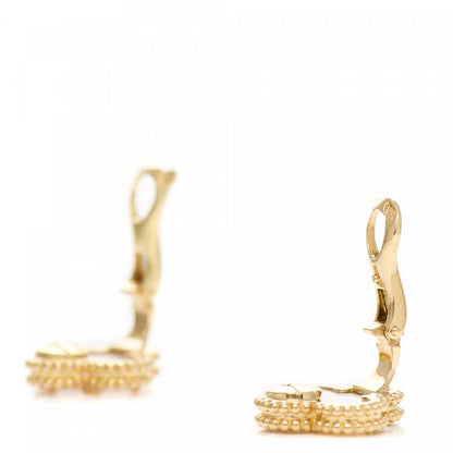 Van Cleef & Arpels 18K Yellow Gold Mother of Pearl Vintage Alhambra Clip-On Earrings 3 of 6