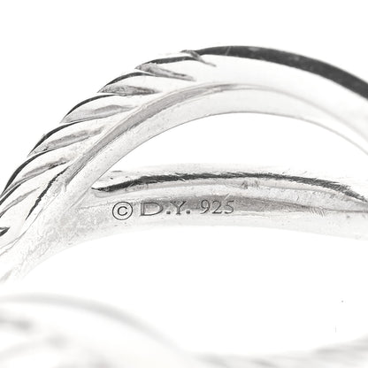 David Yurman Sterling Silver Diamond 14mm Pave Infinity Ring 49 5 4 of 4