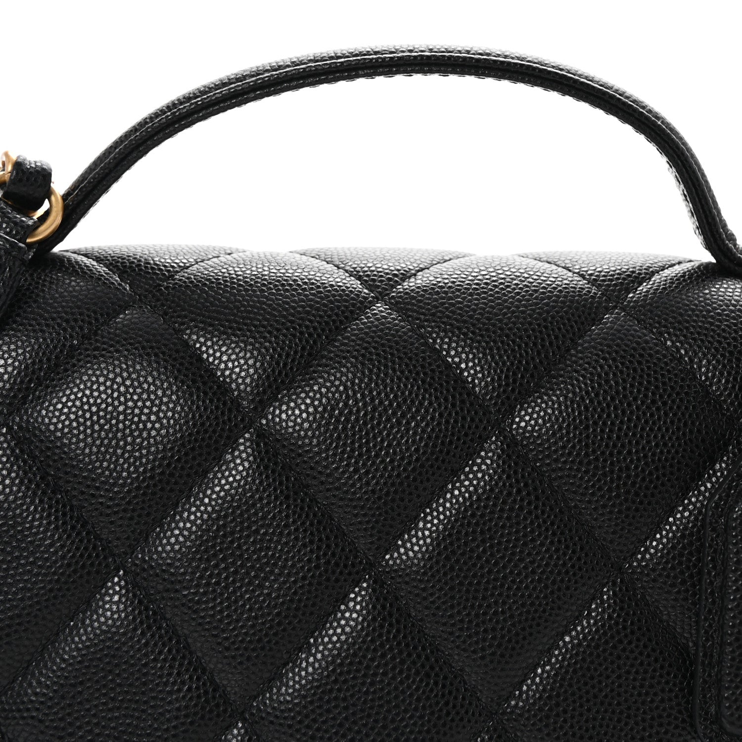 Chanel Caviar Quilted School Memory Small Top Handle Flap Black 8 of 10