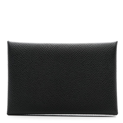 Hermes Epsom Calvi Card Case Black 1 of 7
