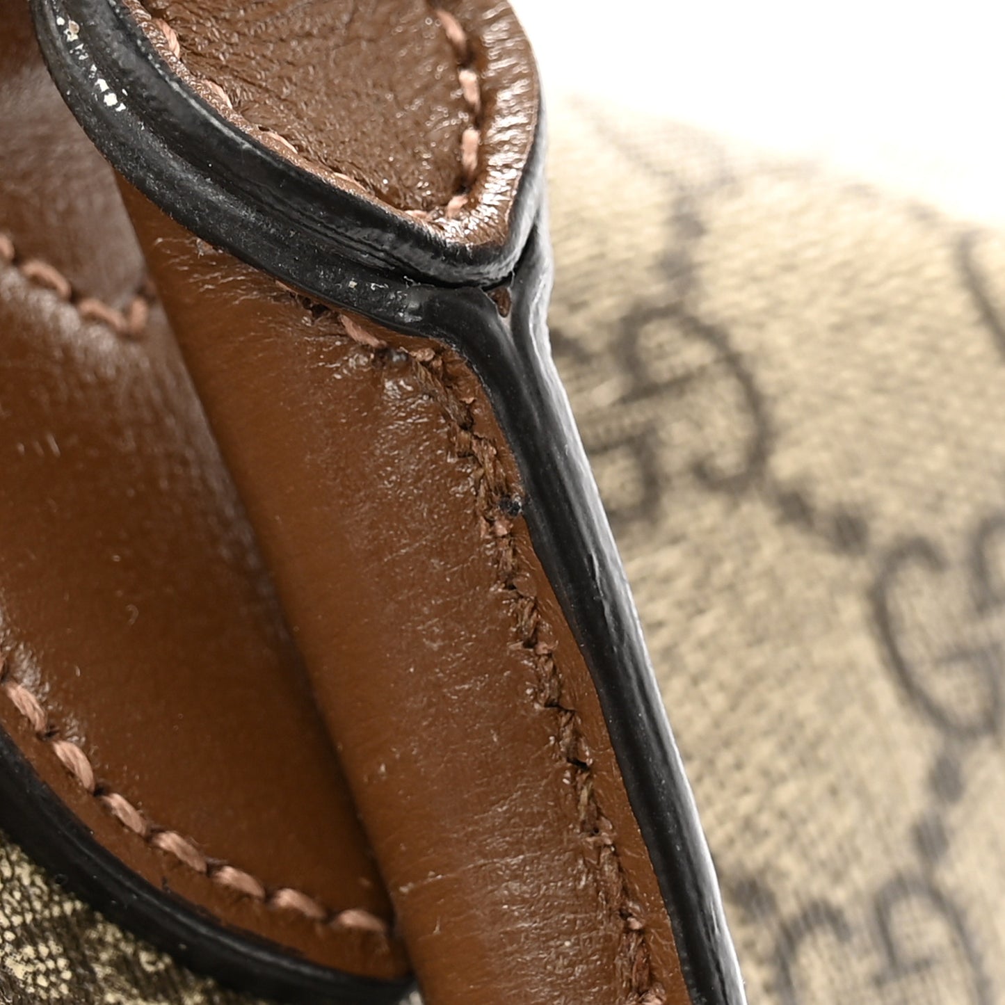 GG Supreme Monogram Azalea Calfskin Retro Interlocking G Large Duffle Bag Beige Ebony Brown Sugar