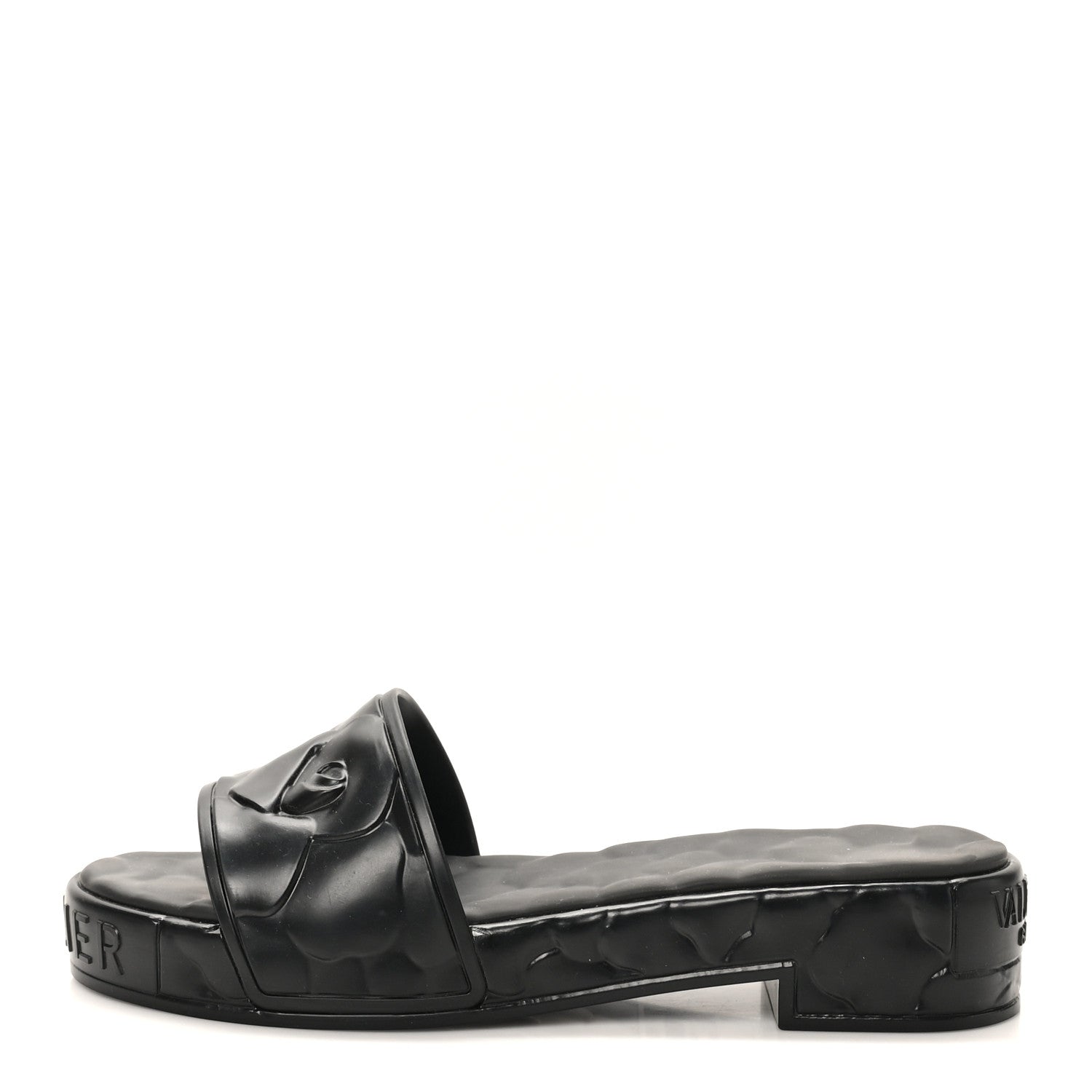Valentino Garavani Rubber Atelier 03 Rose Edition 25/40mm Platform Slide Sandals 38 Black 1 of 8