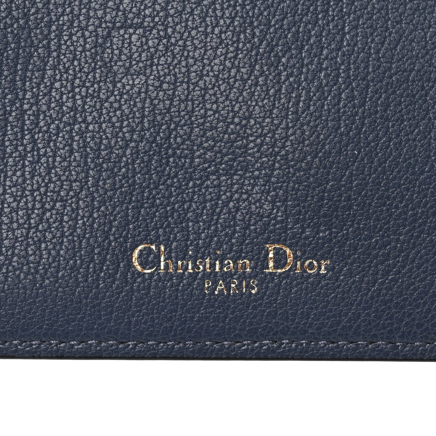 Goatskin Saddle Long Wallet With Chain Dark Blue