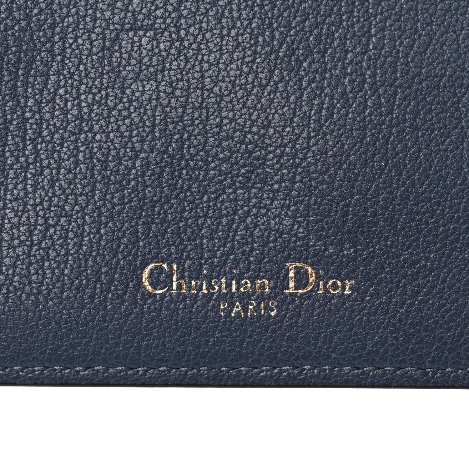 Christian Dior Goatskin Saddle Long Wallet With Chain Dark Blue 7 of 14