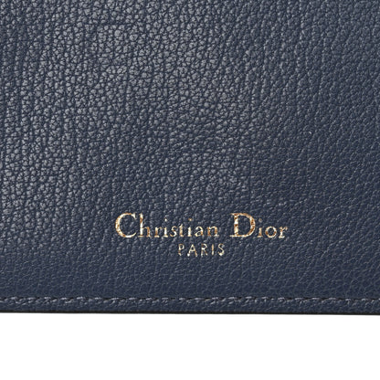 Christian Dior Goatskin Saddle Long Wallet With Chain Dark Blue 7 of 14