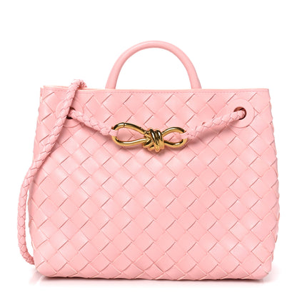 Bottega Veneta Nappa Intrecciato Small Andiamo Shoulder Bag Blush 8 of 10