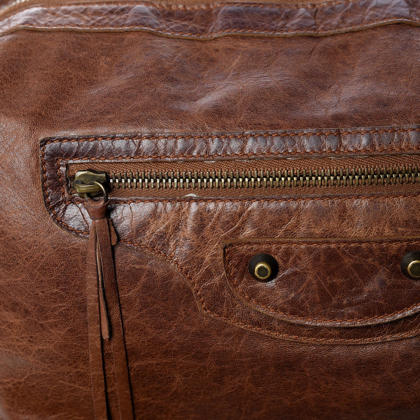 Agneau Classic Hardware Day Hobo Sienna