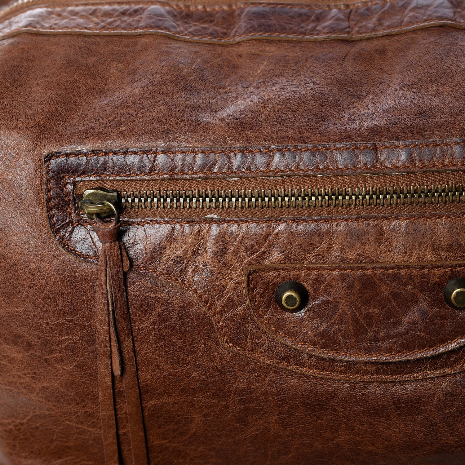 Balenciaga Agneau Classic Hardware Day Hobo Sienna 13 of 19