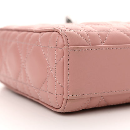 Christian Dior Lambskin Cannage Medium Lady D-Joy Old Rose 9 of 12