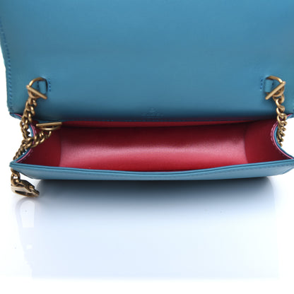 Gucci Velvet Matelasse GG Marmont Mini Bag Pavone Cyan 5 of 10