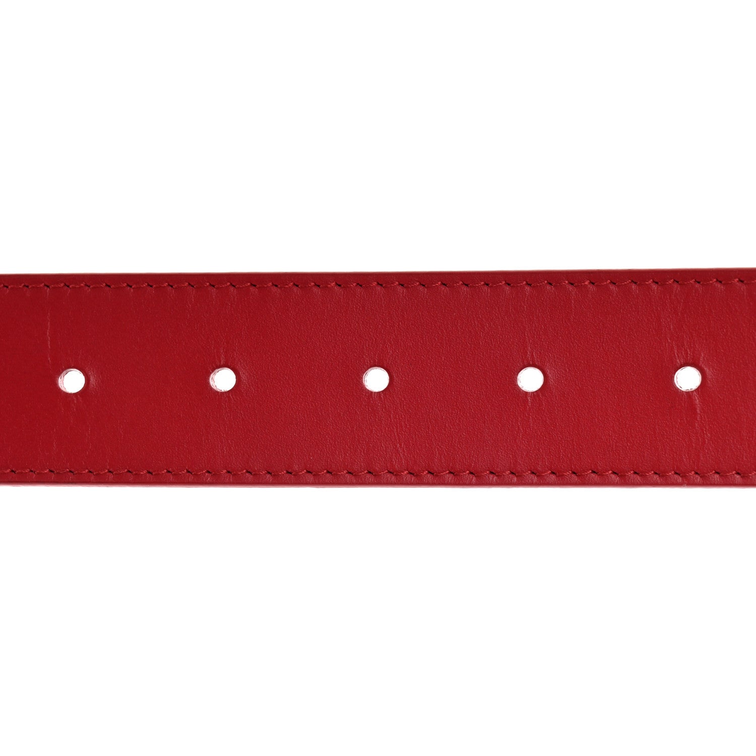 Louis Vuitton Calfskin 35mm LV New Wave Belt 80/32 Red 3 of 10
