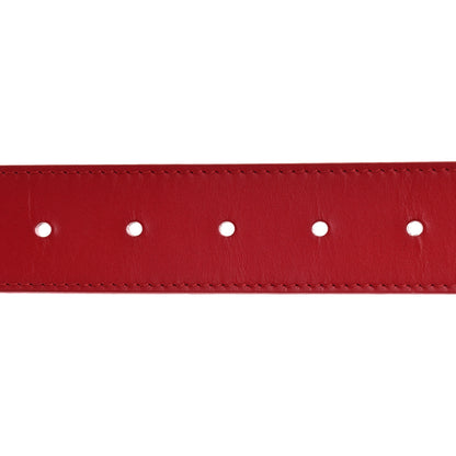 Louis Vuitton Calfskin 35mm LV New Wave Belt 80/32 Red 3 of 10