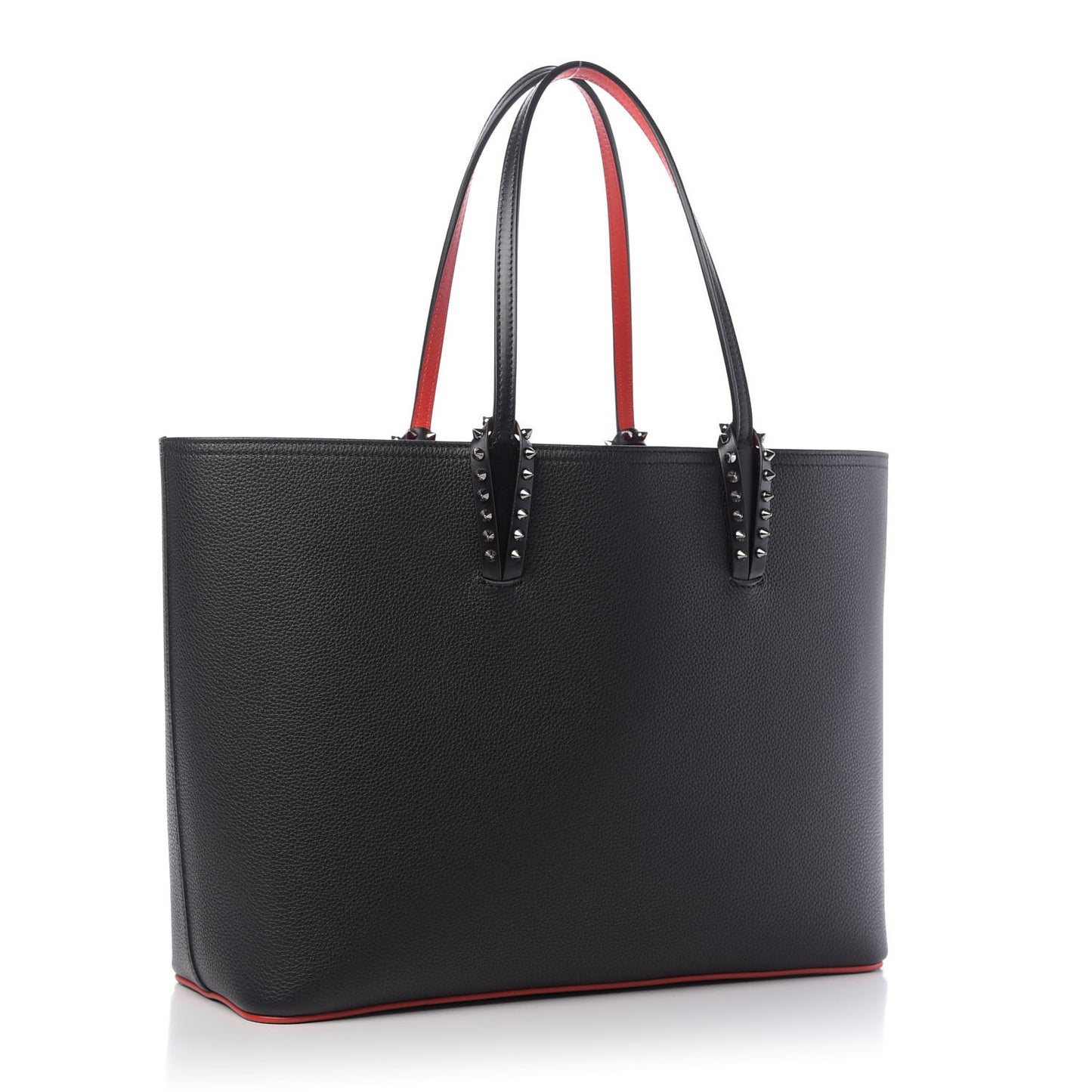 Calfskin Spikes East West Cabata Tote Black