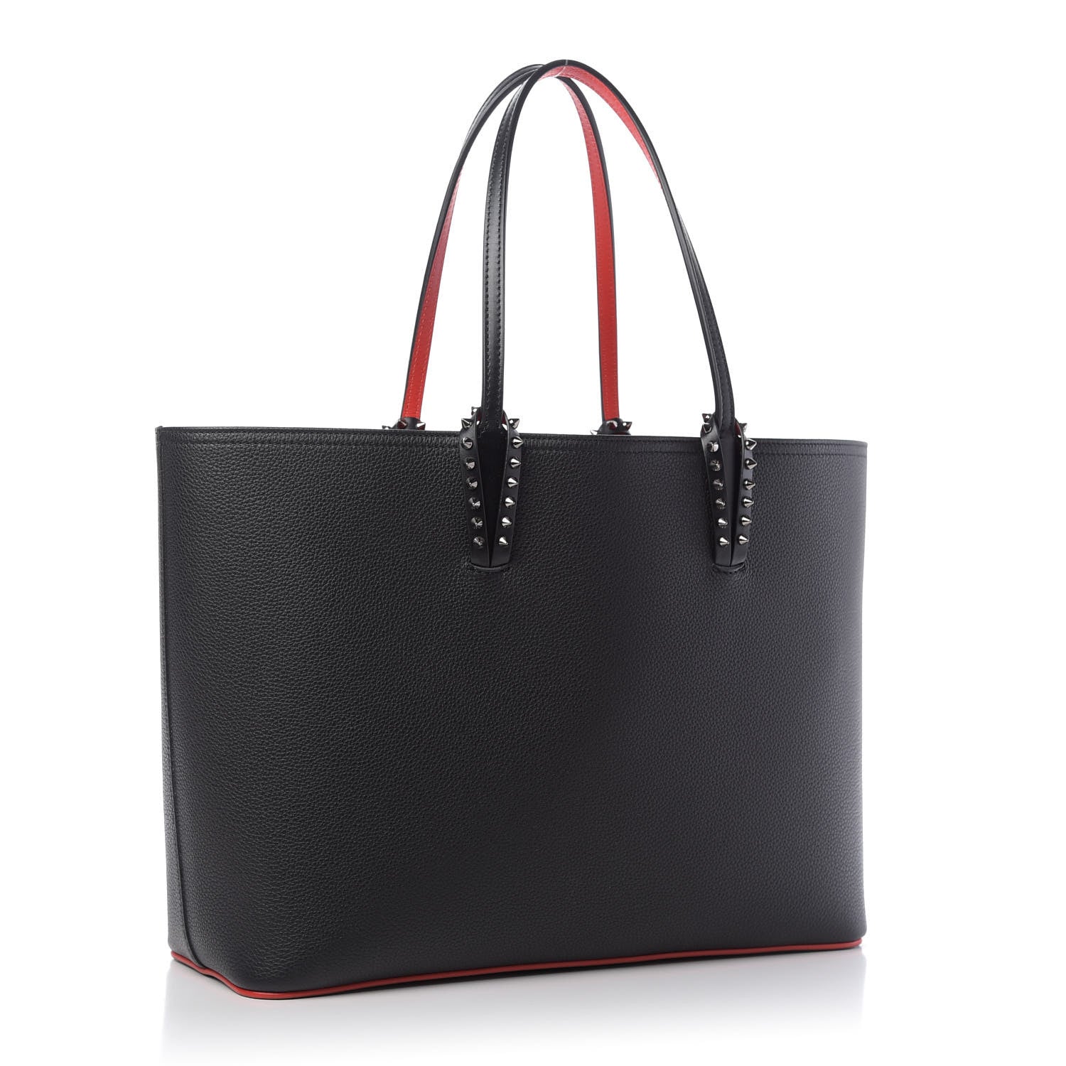 Christian Louboutin Calfskin Spikes East West Cabata Tote Black 3 of 9