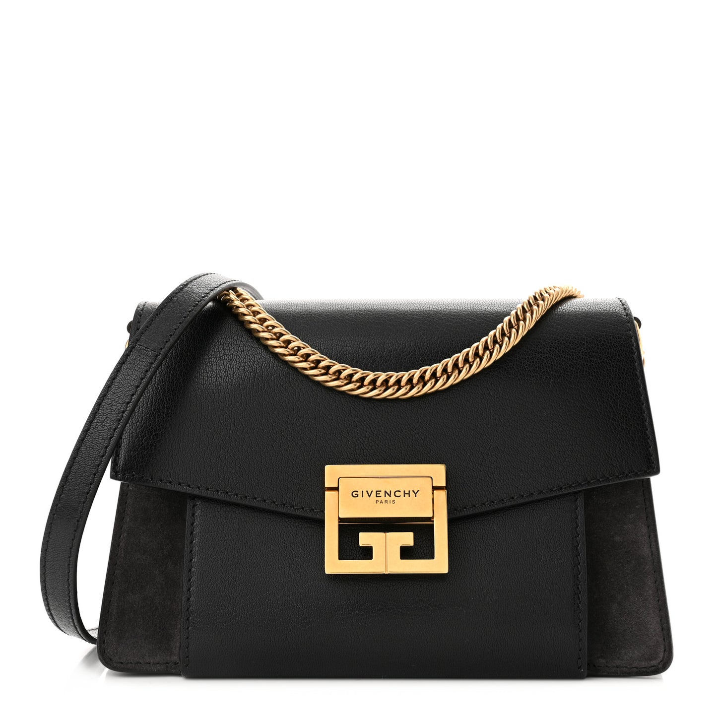 Goatskin Suede Small GV3 Shoulder Bag Black