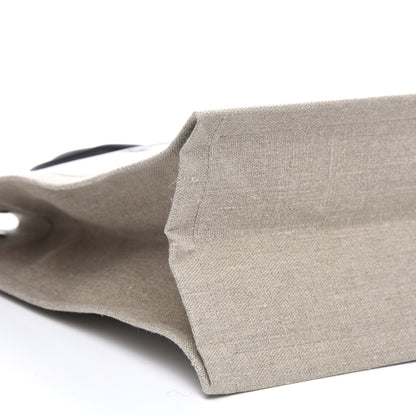 Saint Laurent Linen Calfskin Rive Gauche Tote Optic White 6 of 8