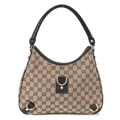Gucci Monogram Medium Abbey D Ring Hobo Brown 1 of 9