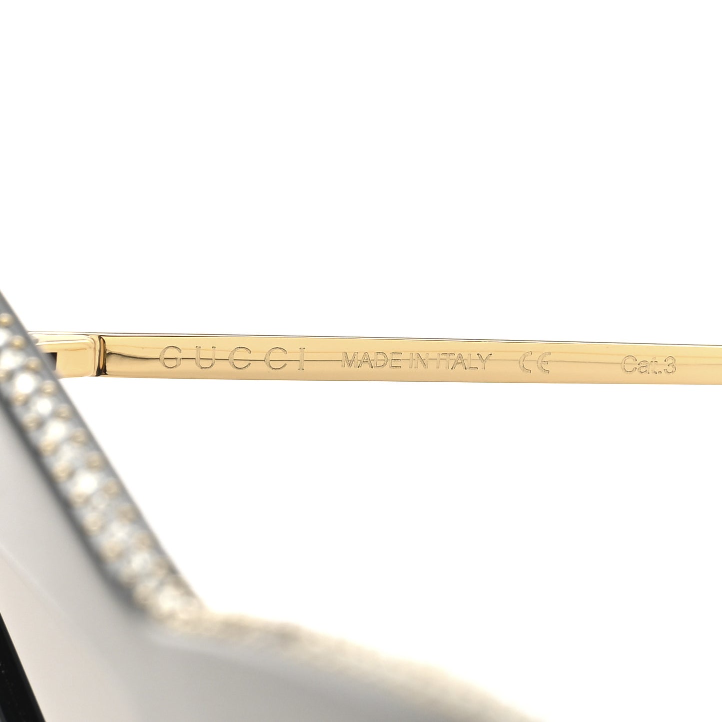 Acetate Crystal Geometric Sunglasses GG0430S Black