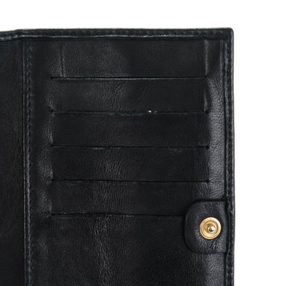 Fendi Nappa Logo Embossed Long Wallet On Chain Black 9 of 9
