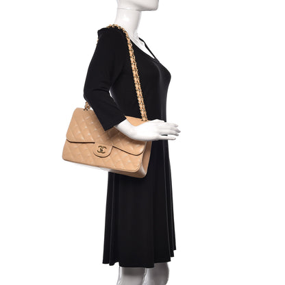 Chanel Caviar Quilted Jumbo Double Flap Beige Clair 2 of 11