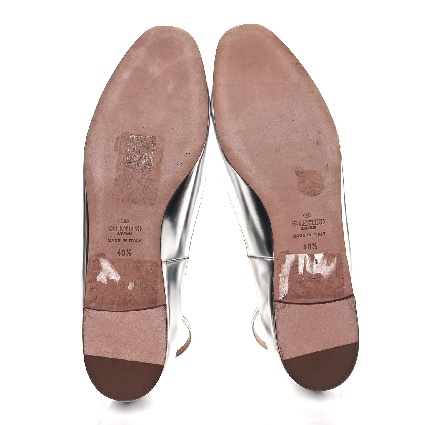 Patent Tan-Go Ballerina Flats 40.5 Silver