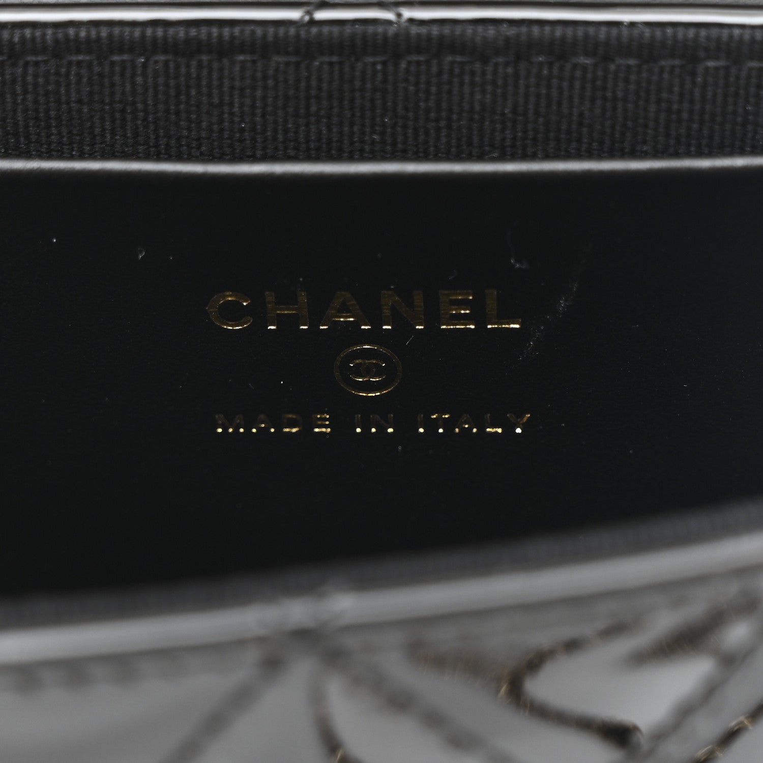 Chanel Patent Calfskin Quilted Mini Clutch Black 6 of 11