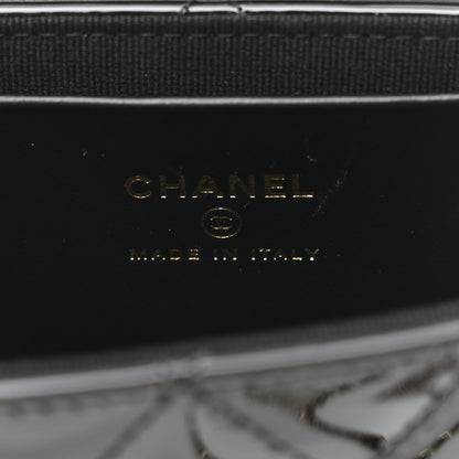 Chanel Patent Calfskin Quilted Mini Clutch Black 6 of 11