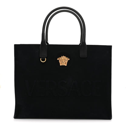 Versace Canvas Calfskin Large La Medusa Tote Bag Black 1 of 11