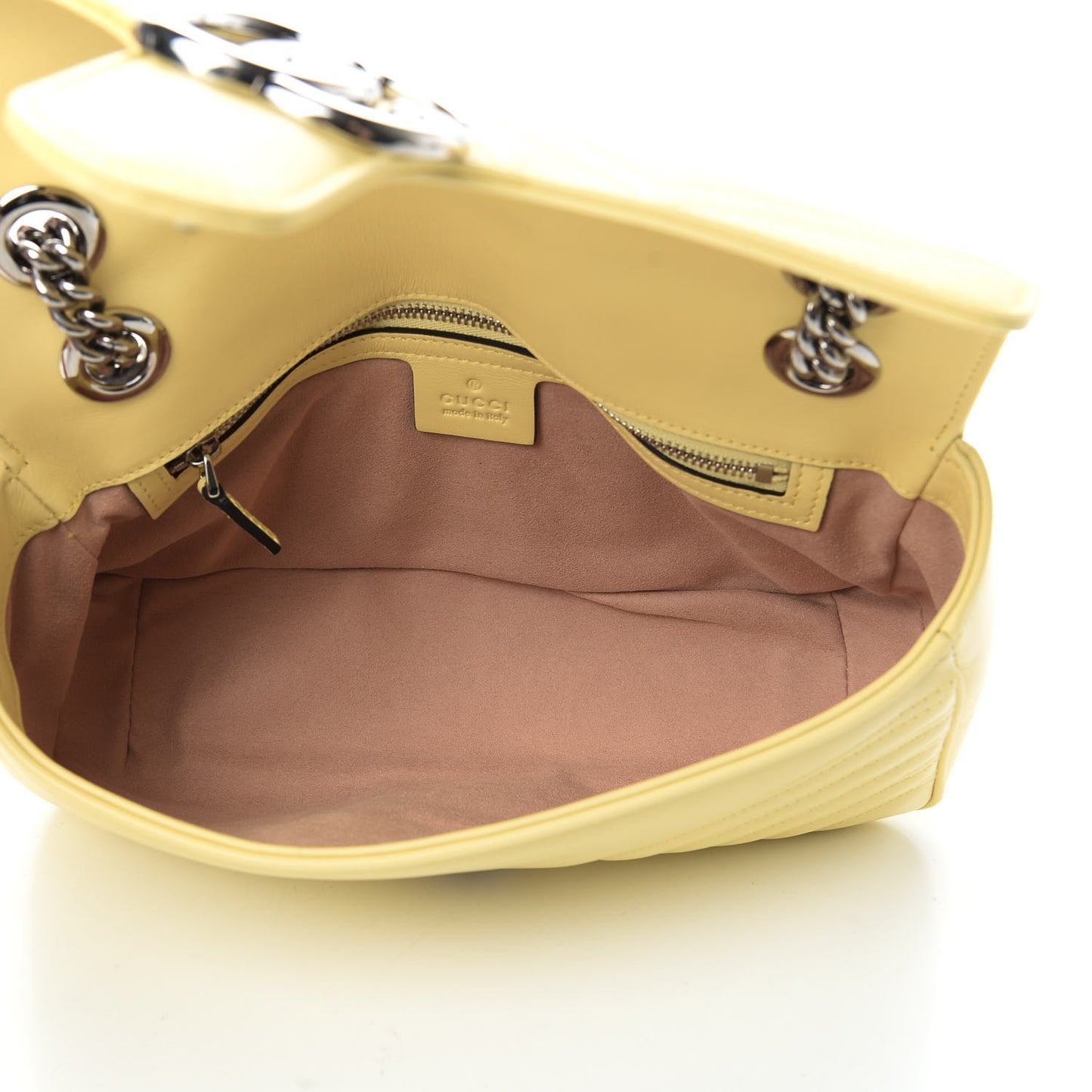 Calfskin Matelasse Small GG Marmont Shoulder Bag Banana