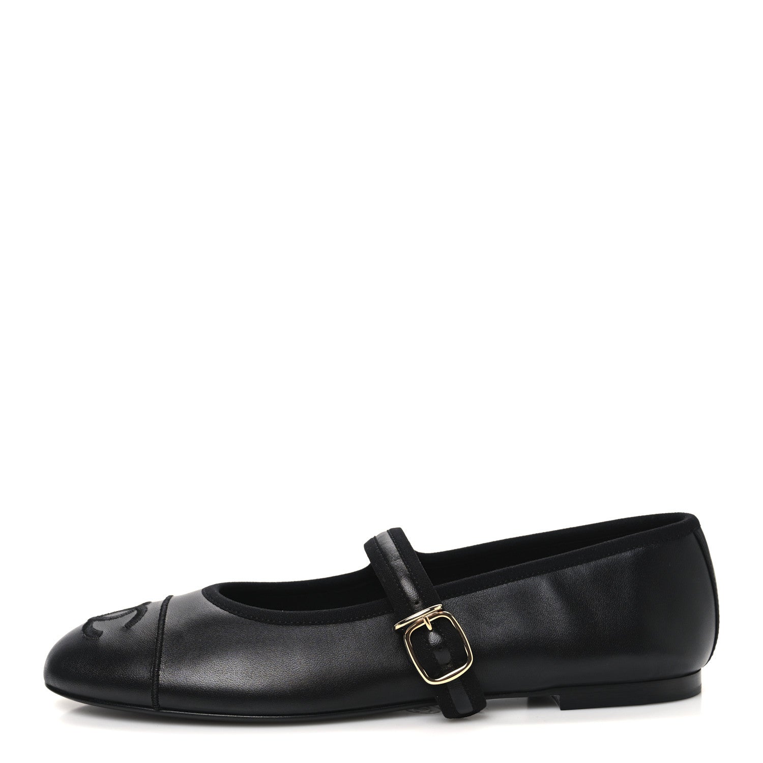 Chanel Lambskin Mary Jane Flats 38.5 Black 1 of 10