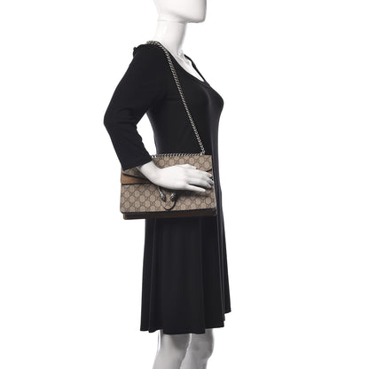 Gucci GG Supreme Monogram Small Dionysus Shoulder Bag Taupe 2 of 10