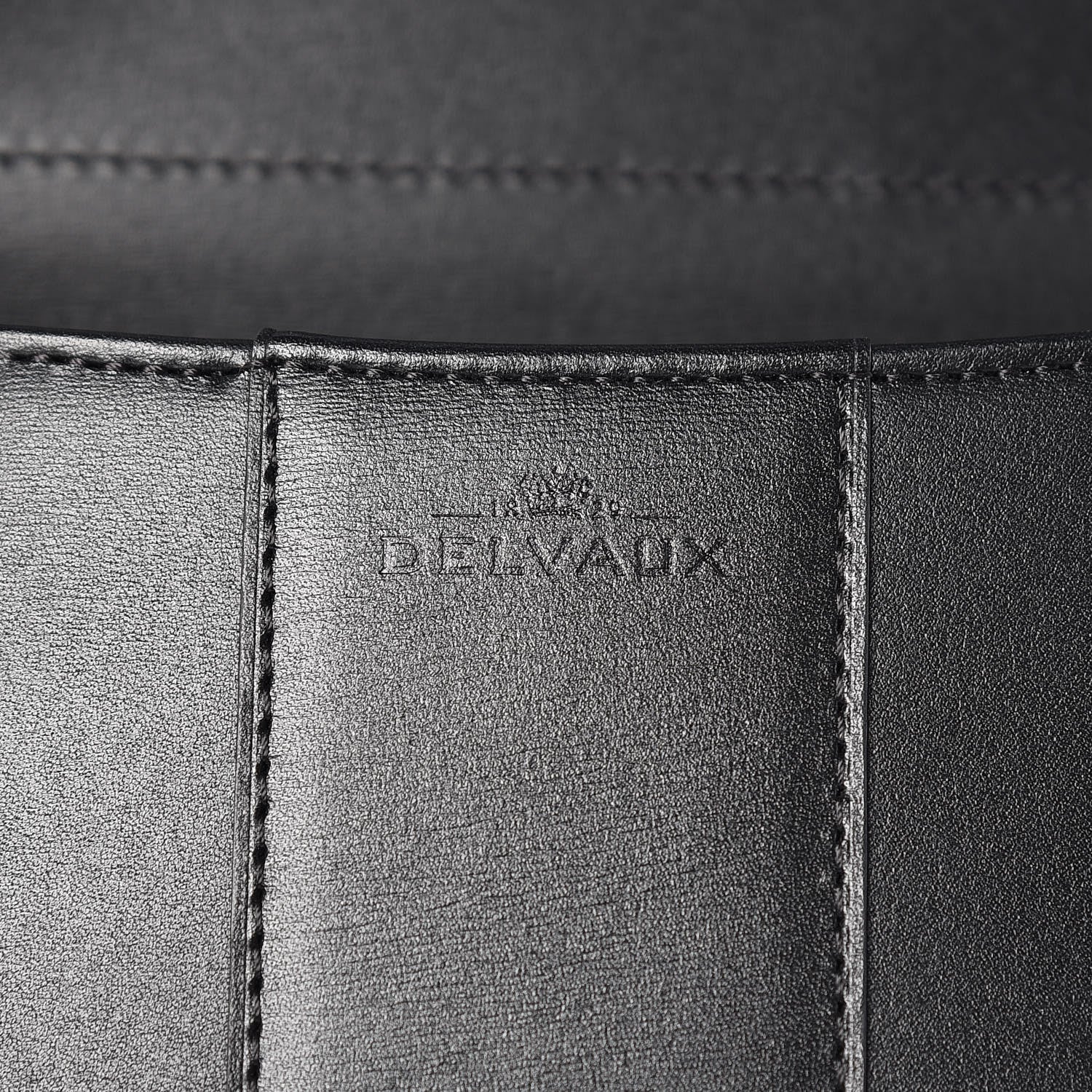 Delvaux Calfskin MM L'Humour Brillant Satchel Black 6 of 8