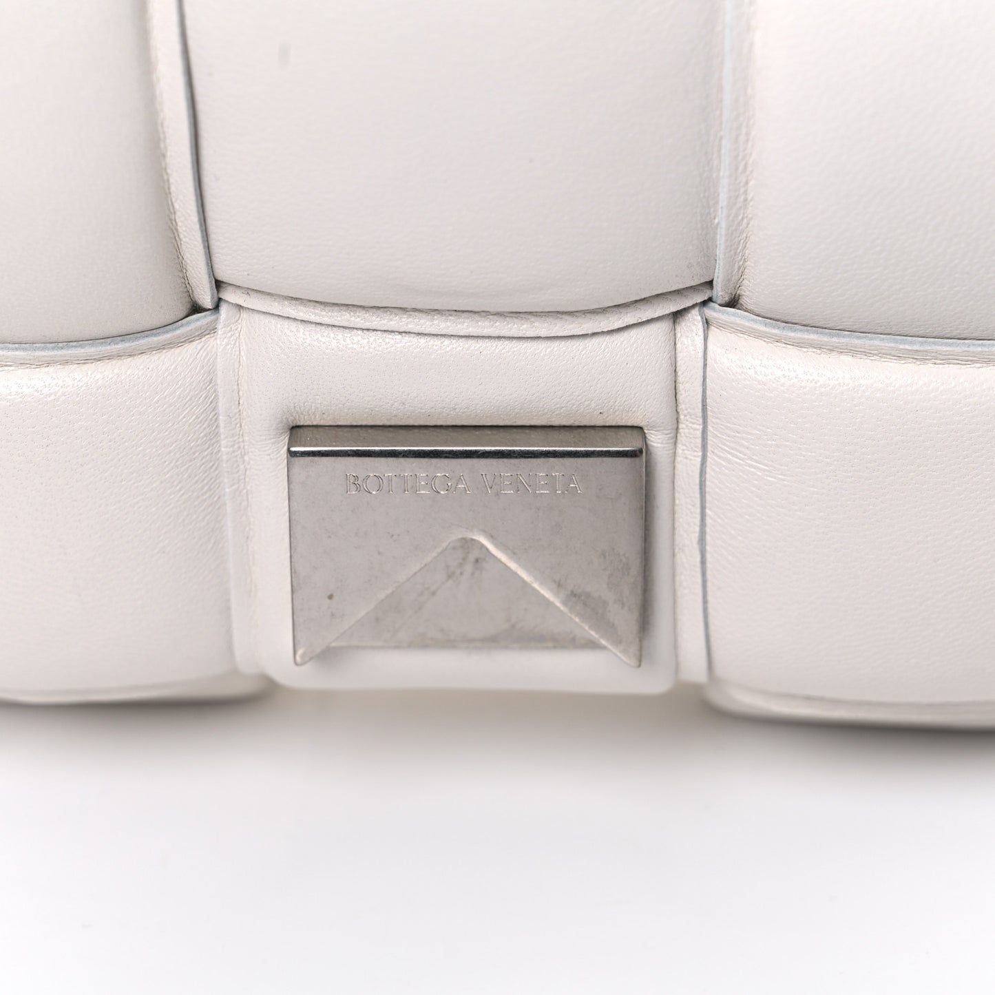 Nappa Maxi Intreccio Padded Cassette Crossbody Bag Chalk