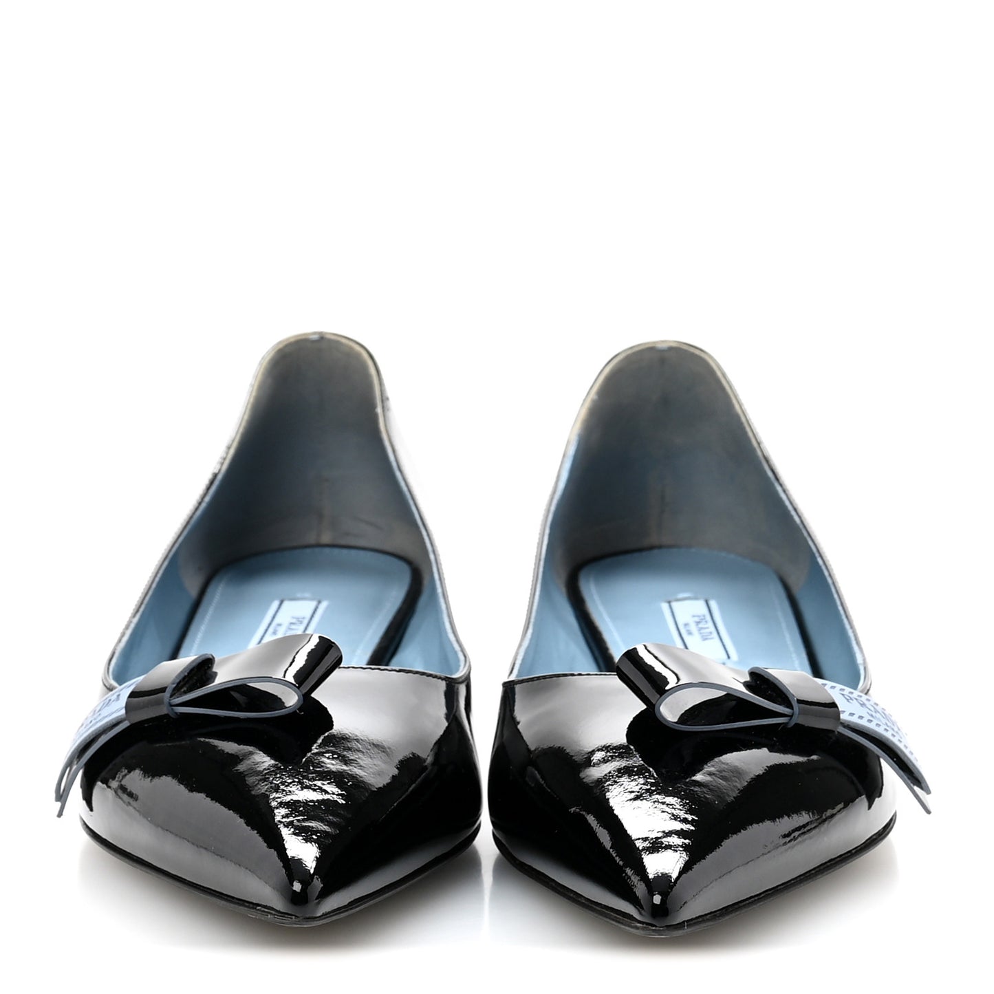 Vernice Logo Bow Ballerina Flats 40.5 Black