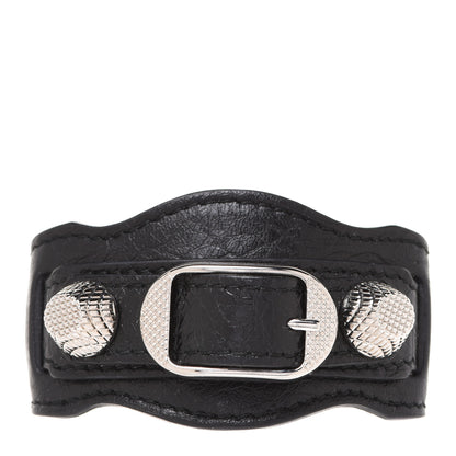 Balenciaga Agneau Arena Giant 12 Silver Bracelet M Black 1 of 10