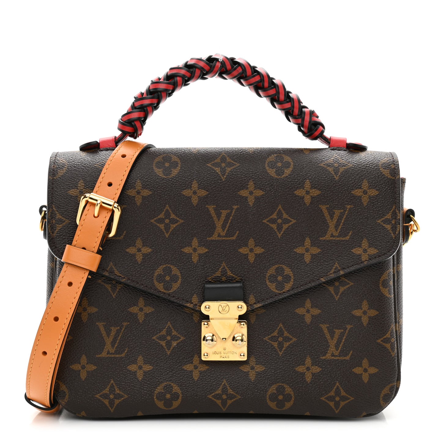Monogram Braided Pochette Metis Coquelicot
