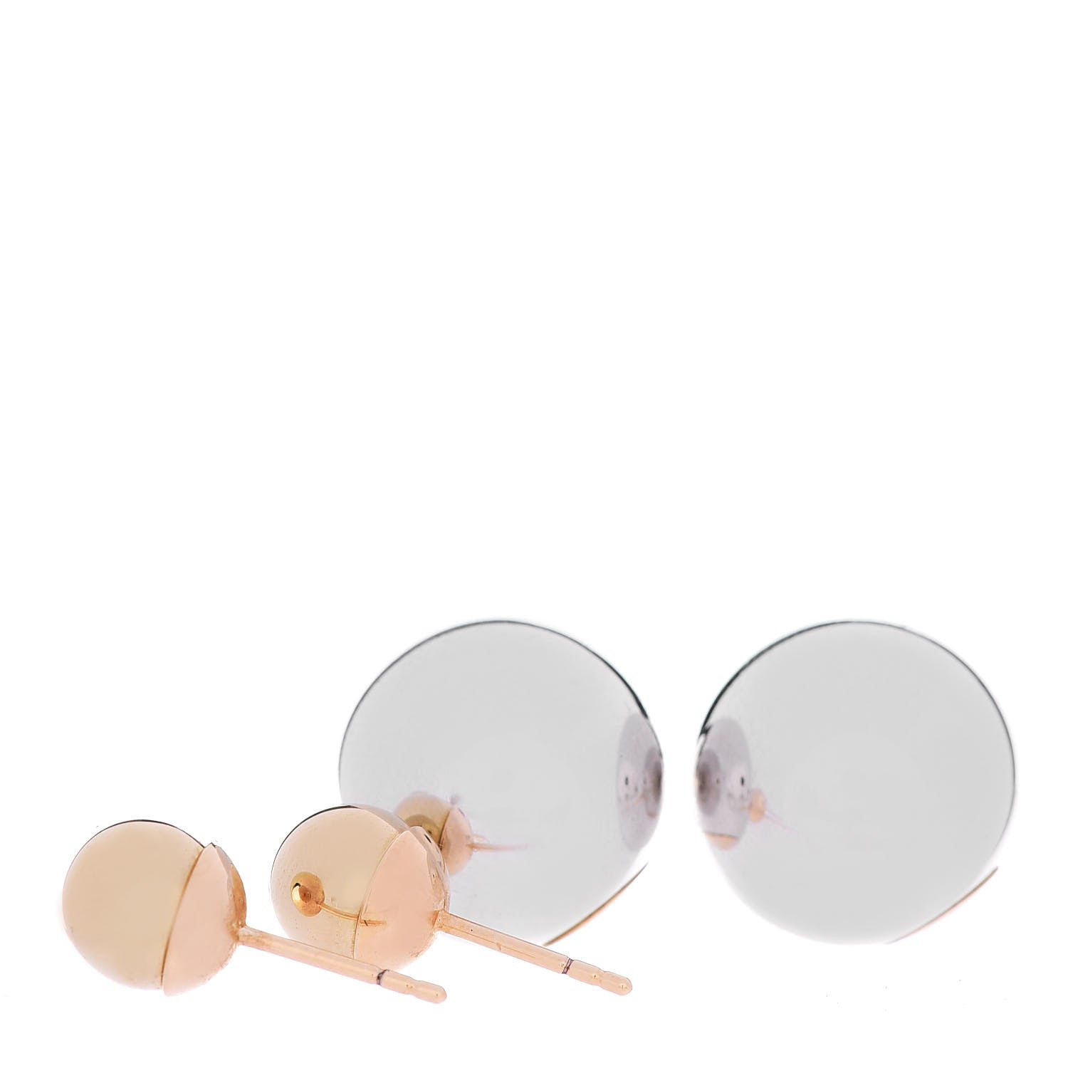 Christian Dior Mise En Dior Tribal Earrings Rose Gold Silver 3 of 4