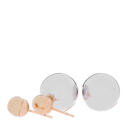 Christian Dior Mise En Dior Tribal Earrings Rose Gold Silver 3 of 4