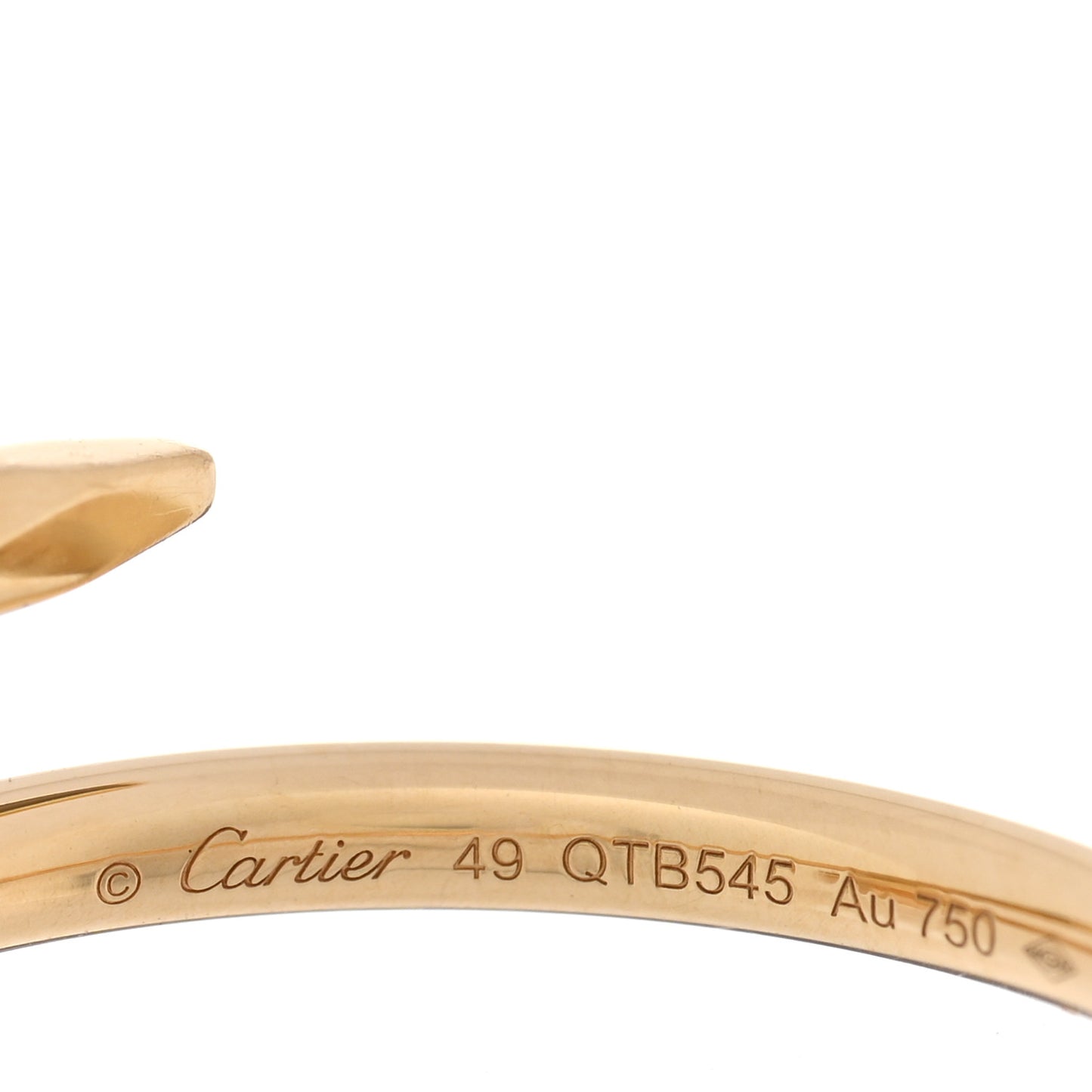 18K Yellow Gold Small Juste Un Clou Ring 49 5