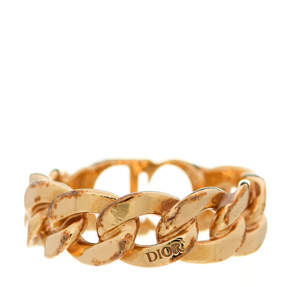 Christian Dior Metal Danseuse Etoile Chain Ring L Gold 2 of 7