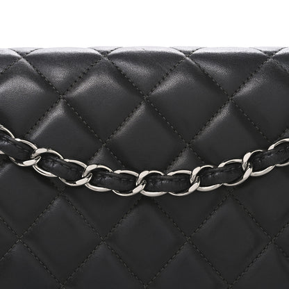 Chanel Lambskin Quilted Maxi Double Flap Dark Grey 8 of 10