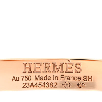 Hermes 18K Rose Gold Diamond PM Kelly Pave Bracelet SH 3 of 4