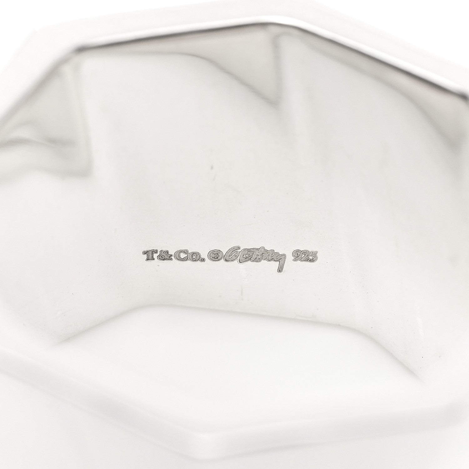 Tiffany Sterling Silver Frank Gehry Torque Wide Band Ring 50 5.5 4 of 4