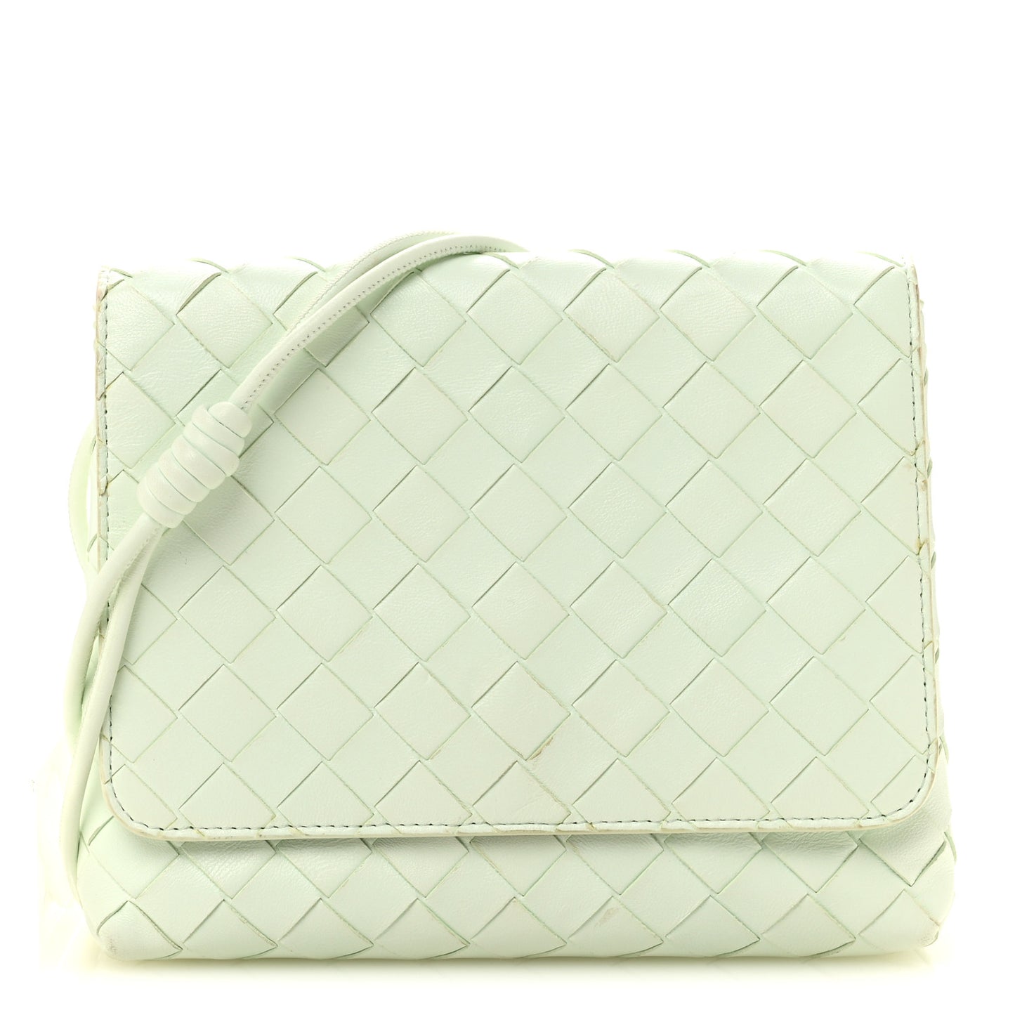 Nappa Intrecciato Mini Crossbody Bag Glacier
