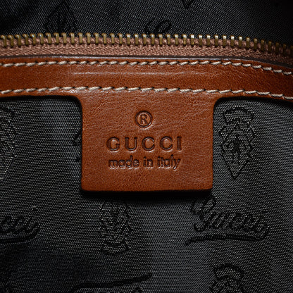 Gucci Leather Medium Jockey Hobo Brown 6 of 7