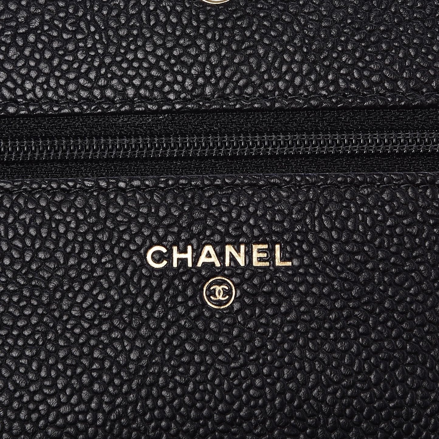 Caviar Quilted Boy Wallet On Chain WOC Black