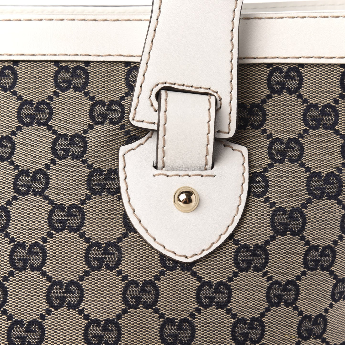 Monogram Web Medium Heritage Tote White