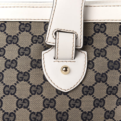 Gucci Monogram Web Medium Heritage Tote White 12 of 14
