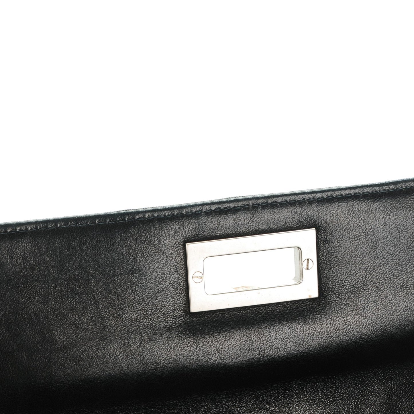 Lambskin Quilted Chocolate Bar Mademoiselle Accordion Flap Black